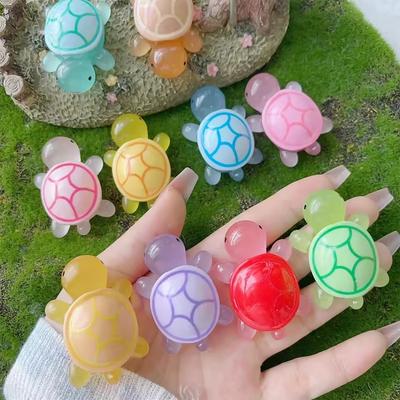 20/50/100 Piezas Lindos Adornos de Tortugas Mini Brillantes Figuras de Micro Tortugas Luminosas Juguetes para Niños Decoración del Hogar Regalo