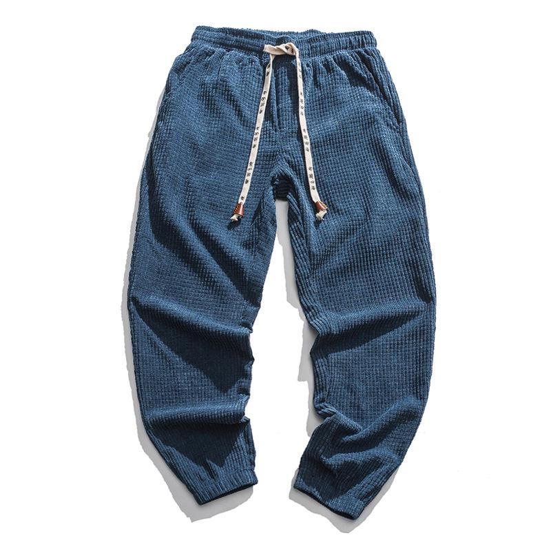 Men's Loose Fit Corduroy Casual Pants - Japanese & Chinese Style, Spring/Autumn Collection.