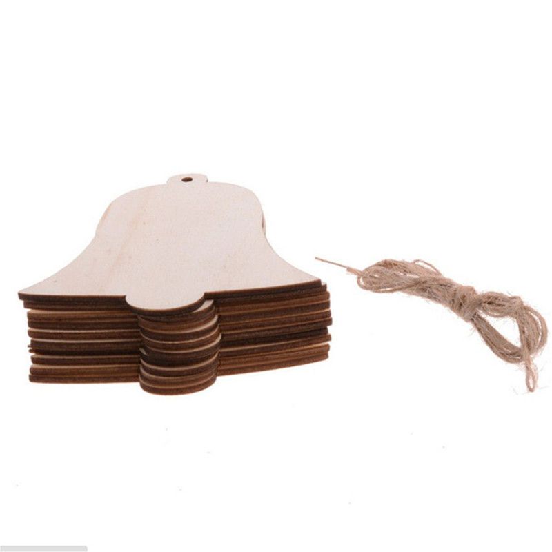 Christmas Wooden 10pcsset Tree Decorative Hanging Decor Craft Gift Xmas Pendant