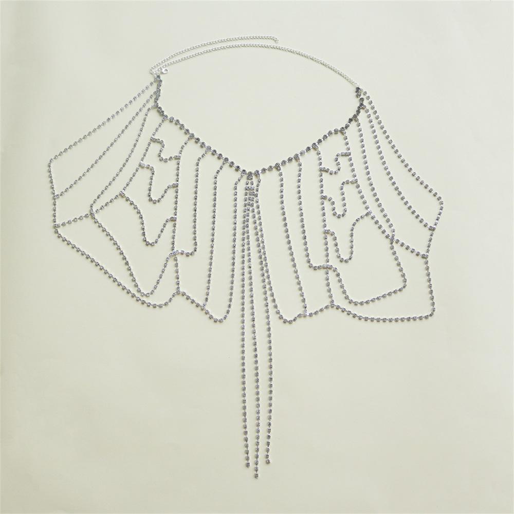 

Stylish Multi-Layer Fringed Shoulder Chain, Bridal Wedding Wear Jewelry Accessories, Elegant Women S Body Chain Shoulder Chain