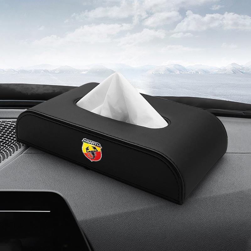Car Tissue Box Holder Armrest Box Storage Case Car Accessories for Fiat Abbas 500 500L 500X 124 Aegea MobiPanda Tipo Sedici Centoventi Fiorino Qubo