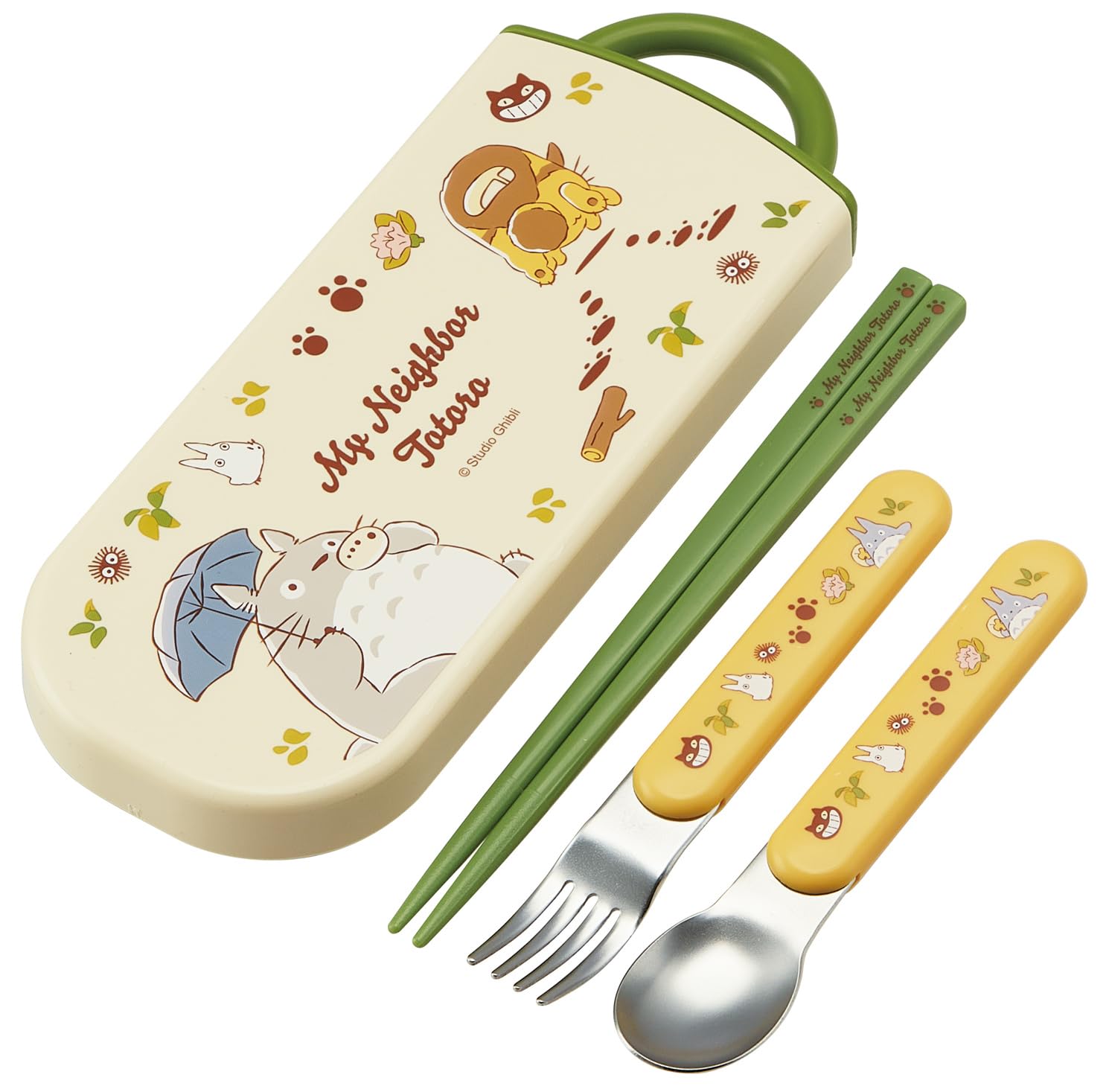 

Skater Lunch Box Chopsticks Trio Set Ghibli Totoro Catbus for Boys and Girls Children s (Chopsticks, Spoon, Fork) 16.5cm, Design, (TACC2-A)