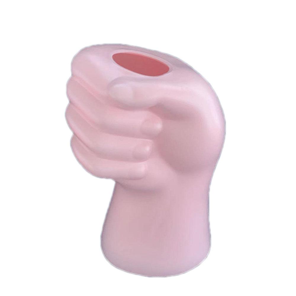 Creative Modern Simple Hand Shape Flower Vase Decoration Home Plastic Vase White Imitation Ceramic Flower Pot Flower Arrangement