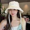 Ai Meng Studio Style Dot Pattern Fisherman Hat With Sun Protection For Summer Travel