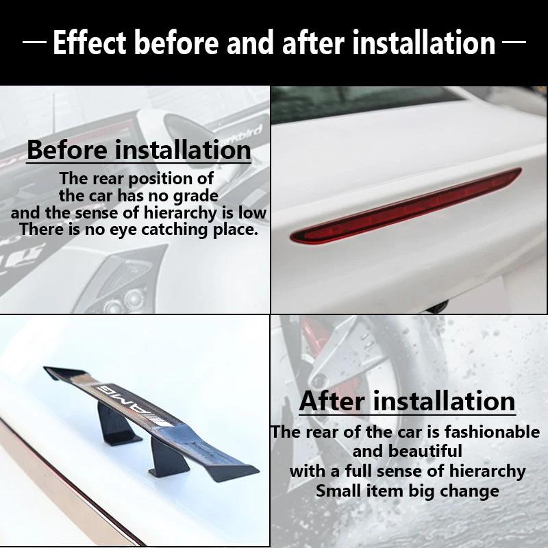 Car Rear Spoiler Mini Wings Small Model Decoration Winglet Stickers For Mercedes Benz W204 W212 W176 GLC CLA GLA E C G M R S