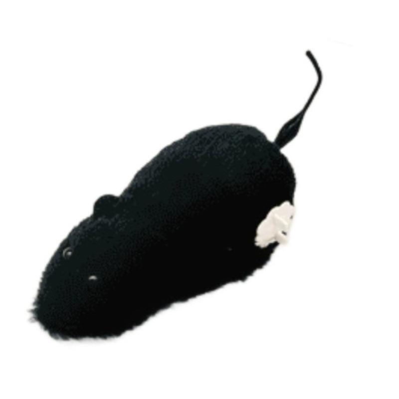 1PC Funny Lifelike Plush Mouse Toy for Cats - Running Rat with Tail, Interactive Pet Toy for Kittens, Dogs, Kids - Random Color