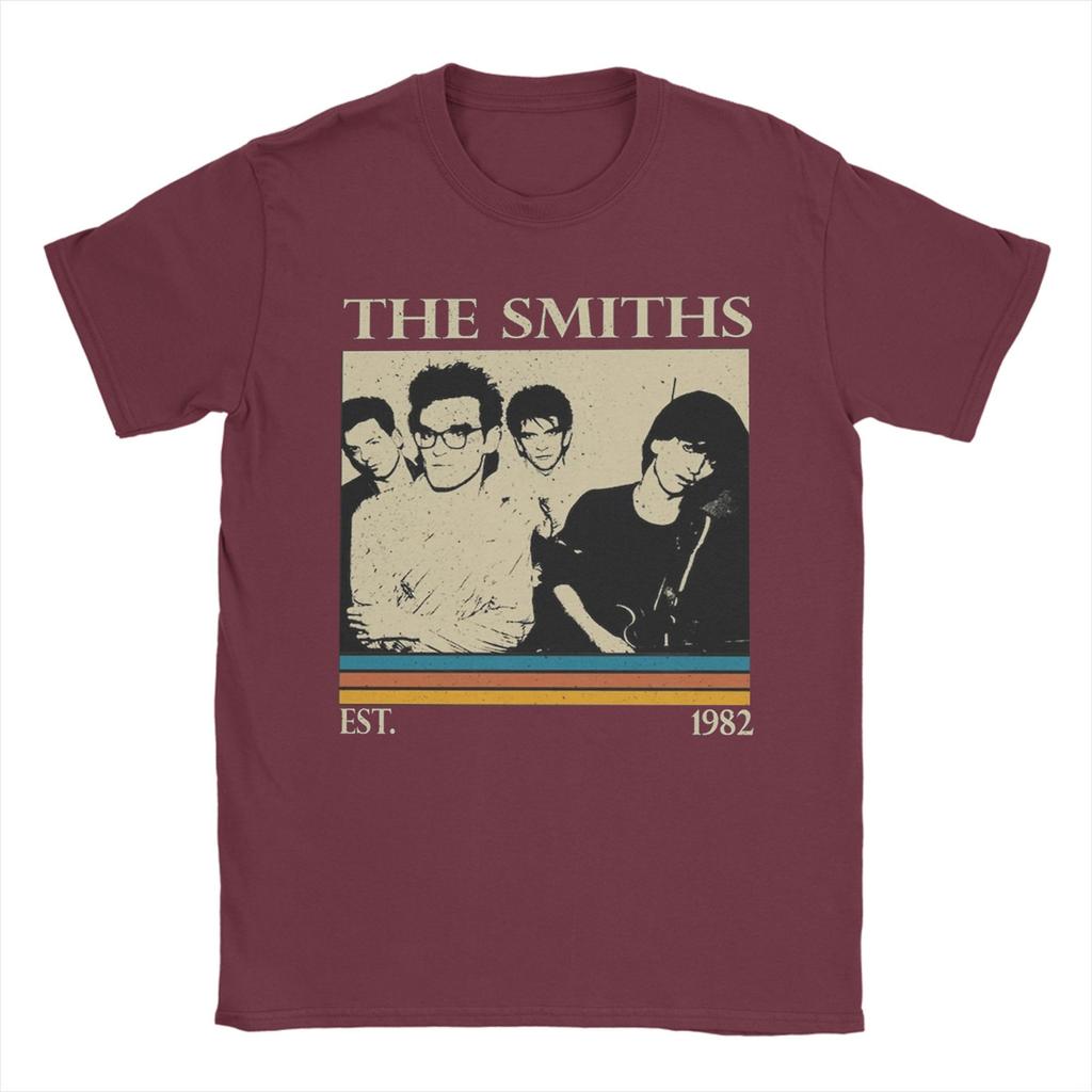 Cool The Smiths Morrissey T-Shirt for Men Round Collar Pure Cotton T Shirts Short Sleeve Tees Graphic Tops