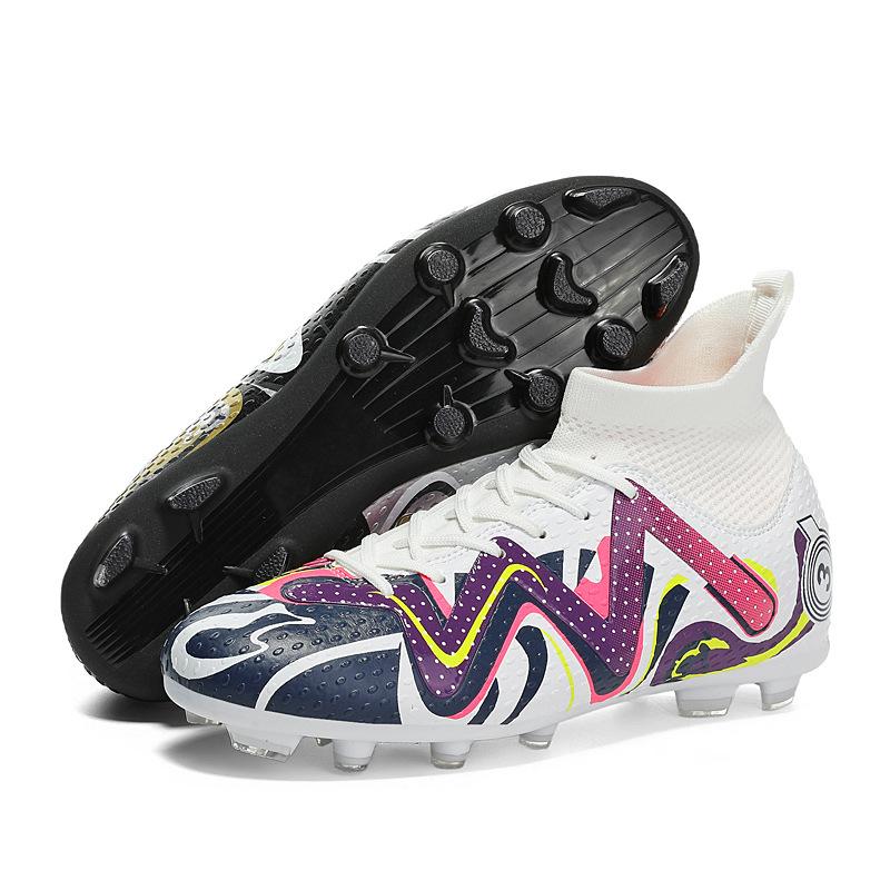 

2024 Весна Футбольные Бутсы с Высоким Верхом Мужские Шипы Кроссовки Тренировочные Кроссовки Для Молодых Студентов Искусственная Трава Шипы Спортивная Обувь Мужская Обувь 45