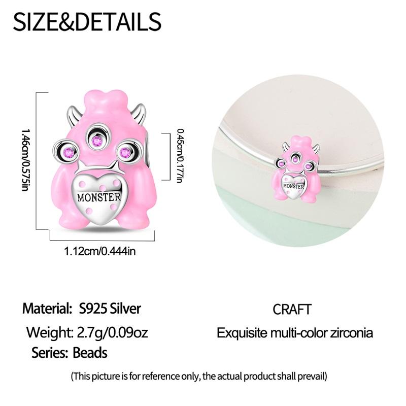 Copper Charms Fits Charm 3Mm Original Bracelet Necklace Womens Blue And Green Monster Charm Beads Diy Fine Jewelry Gifts