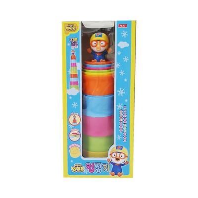Pororo NEW Pororo Cup Stacking, Mixed Colors, 1 Set, Korean Baby Products