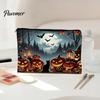 Wear-resistant Storage Bag Bag, with Smooth Zipper, Thickened Polyester Large Capacity Reusable Cosmetic Halloween Witch Pumpkin Pattern Printed Pouch