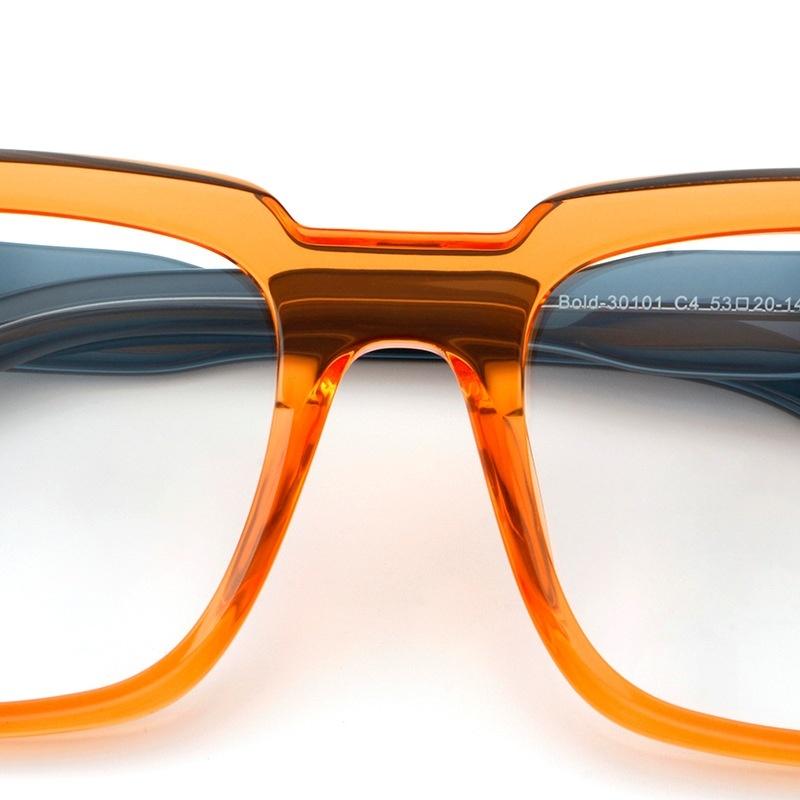 F·DRACON New Plate Glasses Frame Retro Square Men's Frame Fashionable Anti-blue Light Optical Prescription Frame Women's 30101