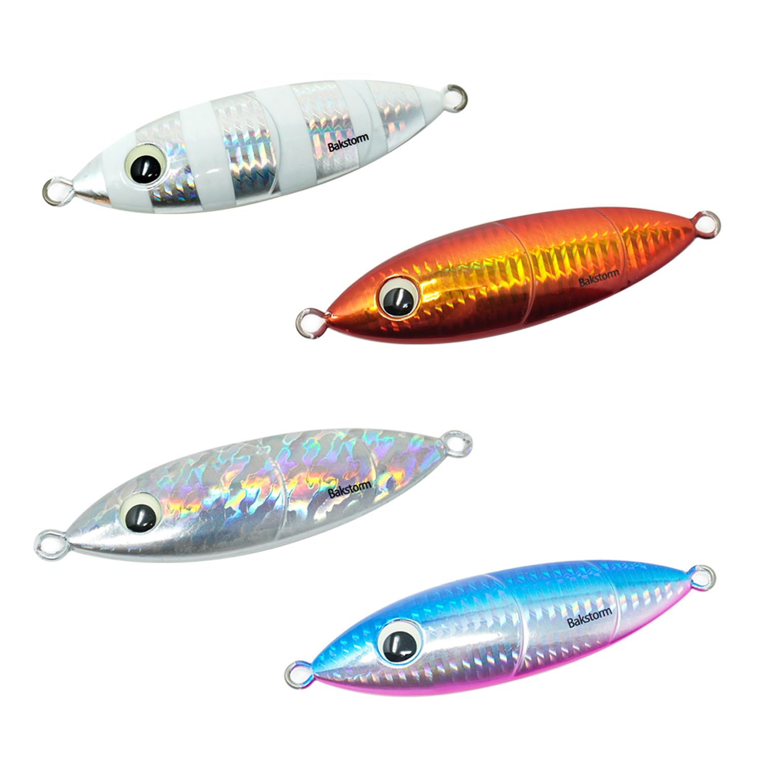 

Fat Slow Skip Type Metal Set of 4 Real Color Slow Fishing BAKSTORM Jig, B, Jig, 300g, Colors, Lure, Jigging, Jigging, Grouper, Grouper, Amberjack,