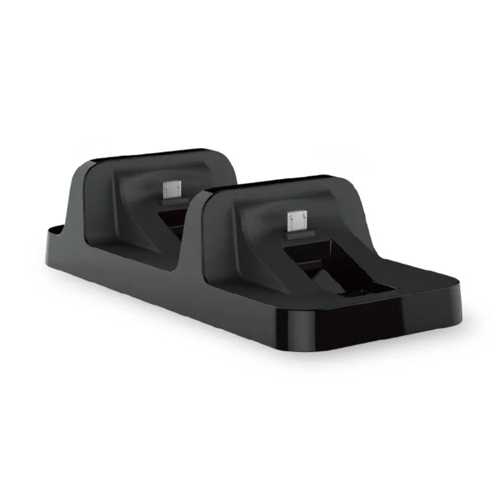 Base Carregadora para Controle de PS4/PS4 Slim/PS4 Pro, Base de Carregamento Rápido para Joystick Duplo USB, Suporte Carregador, Carregador de Gamepad com Indicador