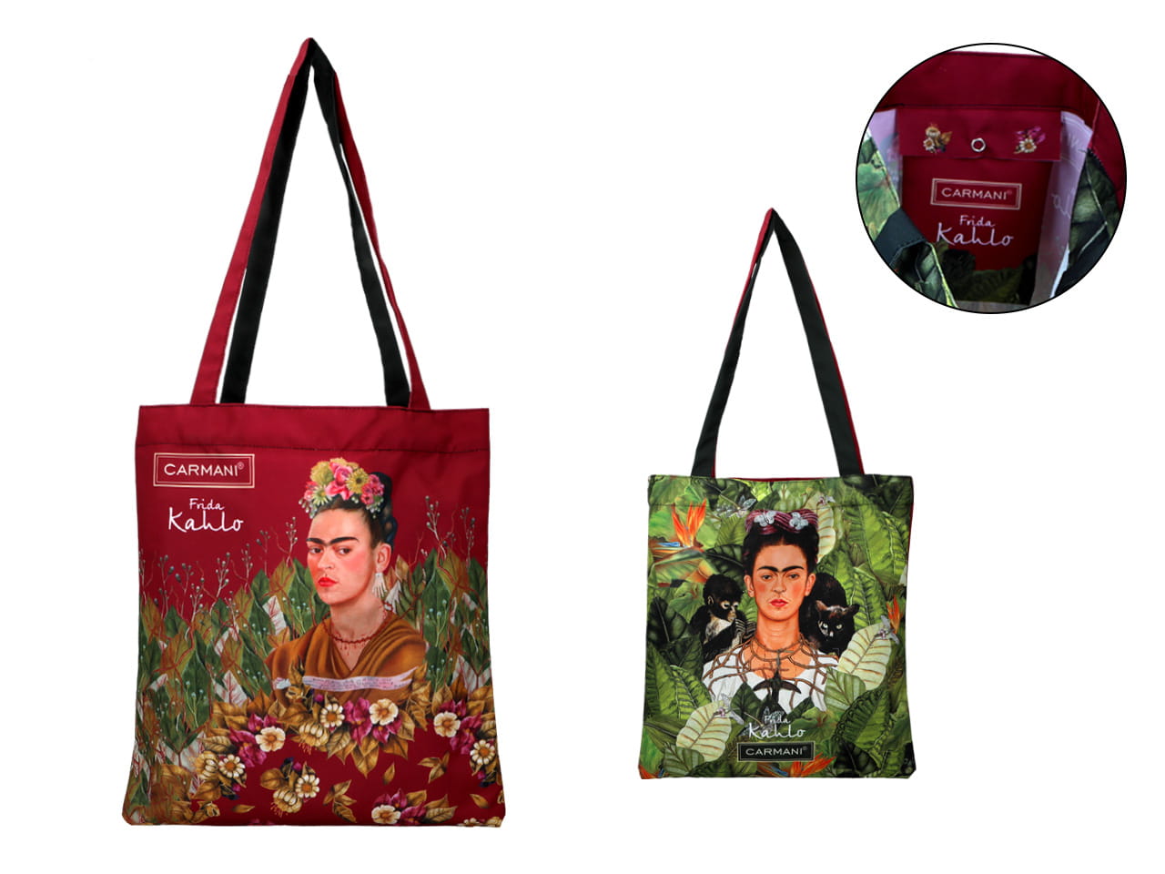 Sac à bandoulière Carmani, Frida Kahlo brown