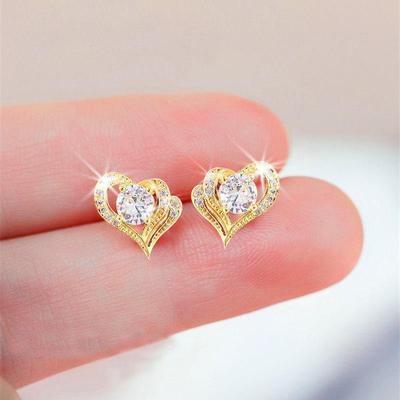 High-Grade Luxury Zirconia Earrings Simple Temperament With Fashion Earrings Ladies Love Earrings