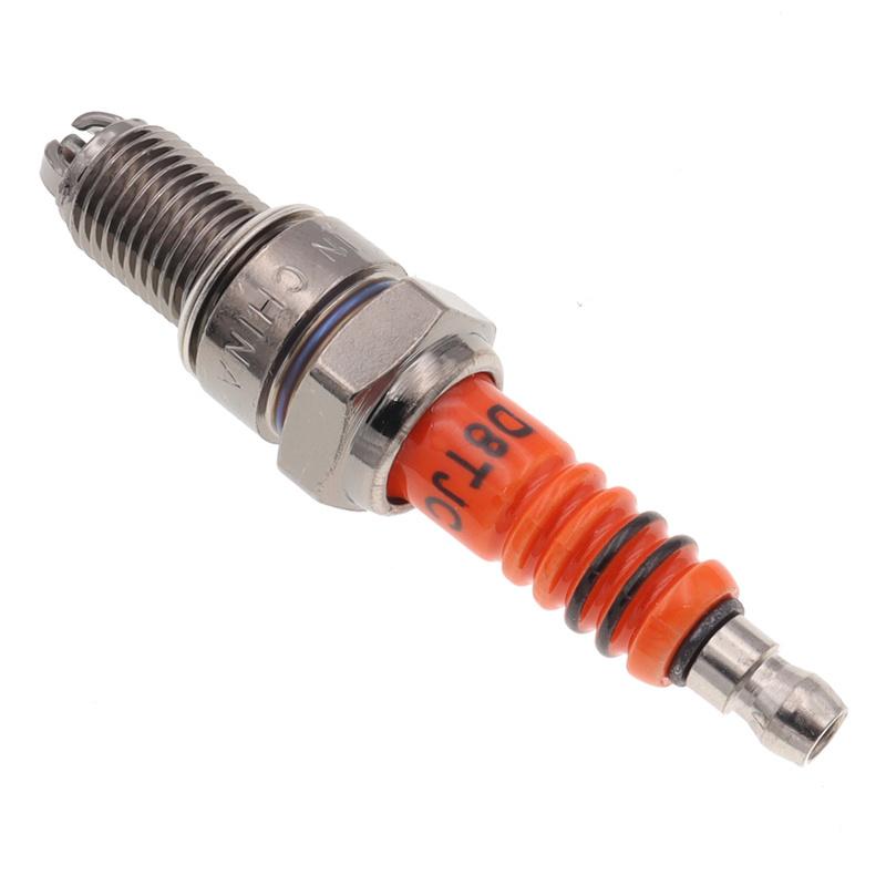 10PCS Motorcycle Spark Plugs D8TJC Multi-angle Ignition Red Head for CG 125cc 150cc 200cc 250cc Platinum Nozzles Spark Plugs