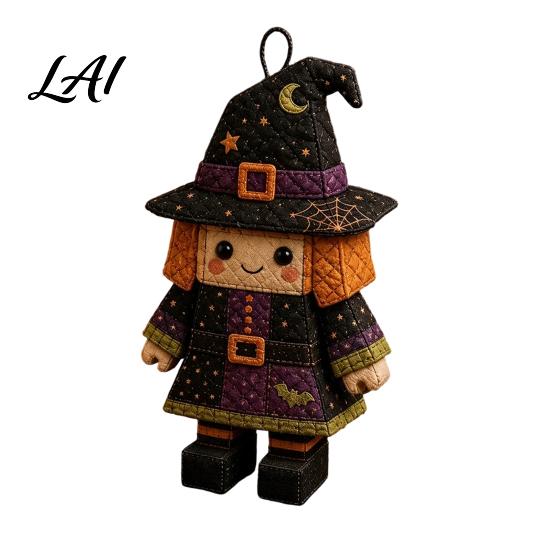 Handmade Christmas Tree Ornaments Halloween Rag Doll DIY Kit Patchwork Sewing Craft Set with Decorative Figure Kits Pre-Cut Fabrics Beginner-Friendly