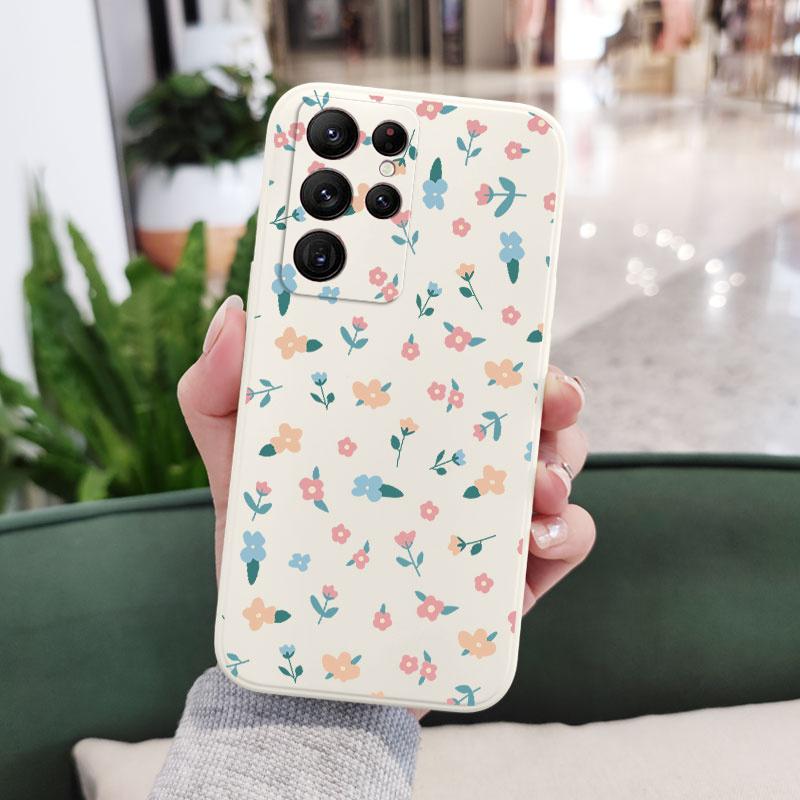 Mini Flowers Phone Case For Samsung Galaxy S25 S24 S23 S22 S21 S20 FE Note 20 Ultra 10 9 Plus Cover