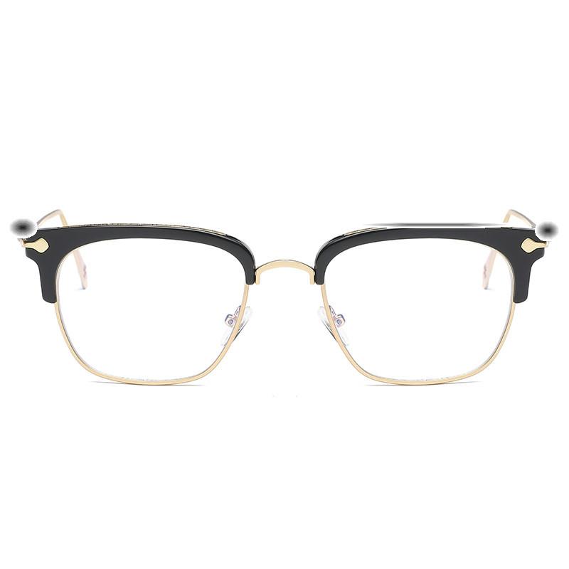 Anti-Radiation Glasses Frame Flat Glasses Tide No Degree Computer Anti-Blue Light Glasses Myopia Large Frame Retro Glasses 8705
