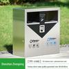 Stainless Steel Outdoor Trash Can: Large Sanitation Bin for Fruit Peels and Waste