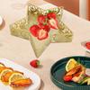 Eid Mubarak Tray Moon Star Tableware Retro Crafts Electroplated Fruit Platter for Wedding