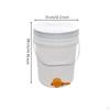 Food Honey Container with Dispensing | Sturdy Metal Carry Handle, Translucent Body
