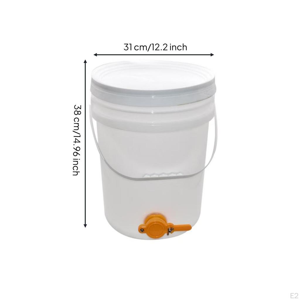 Food Honey Container with Dispensing | Sturdy Metal Carry Handle, Translucent Body