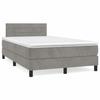 Maison Exclusive - Sommier à lattes de lit avec matelas LED gris clair 120x190 cm