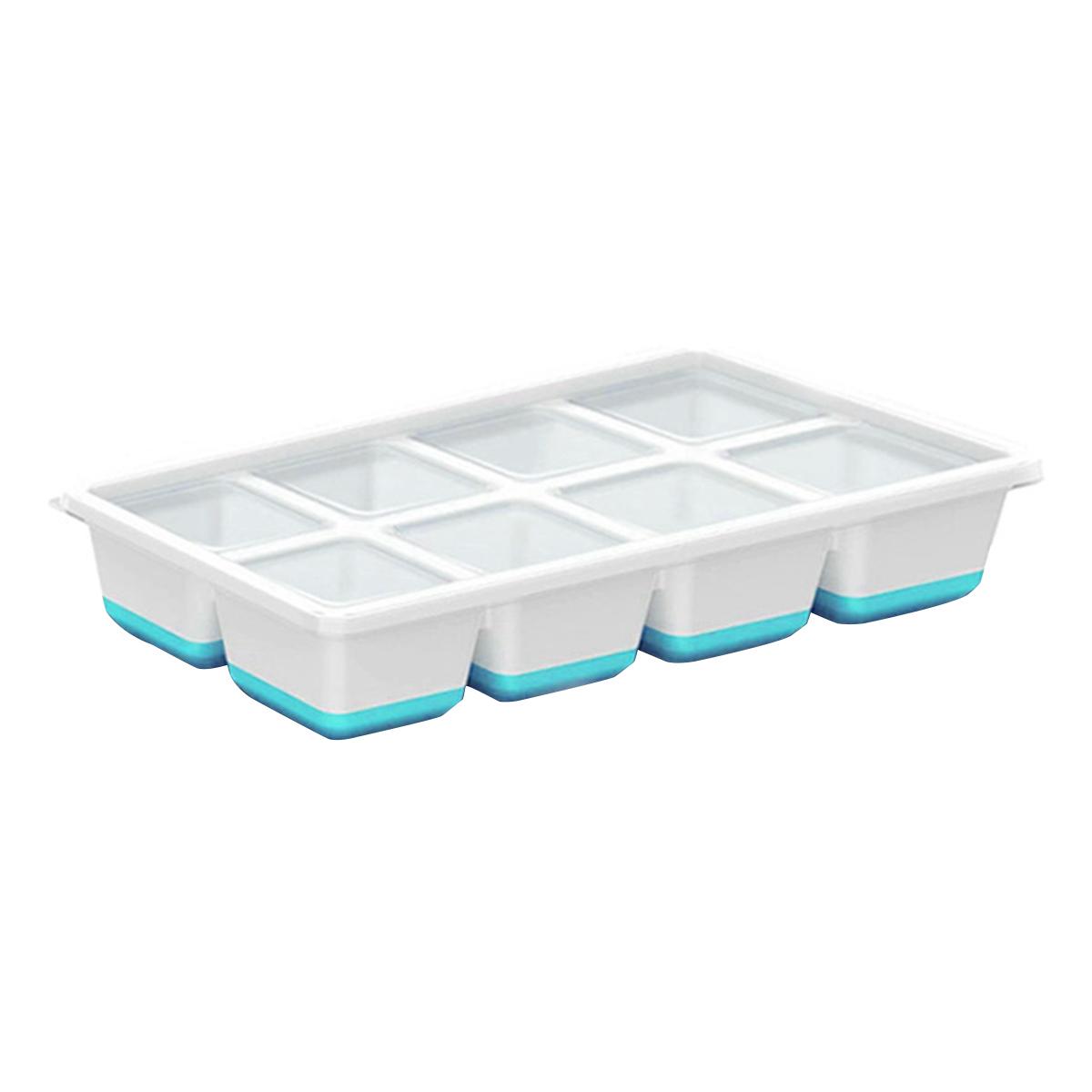 

Ice Cube Mold Silicone Square Ice Cube Tray With Lid Easy To Remove And Stackable Suitable For Chilled Cocktail Whiskey Coffee