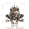 Blucome Lebhafte Frosch-Brosche, Tierkristall-Schmuck, Damen-Cardigans, Pullover, Routine-Accessoires, Anstecknadeln