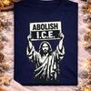 Retro Abolish ICE, Jesus Justice Message, Faith Protest, Social Justice, Vintage Activism Style, Religious Protest Humor, Cultural Statement