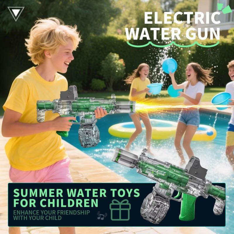 Mp5 Electric Water Gun With Led Muzzle Fire Kids Rechargeable Automatic Water Squirt Gun Plaything Summer Outdoor Toys For Kids