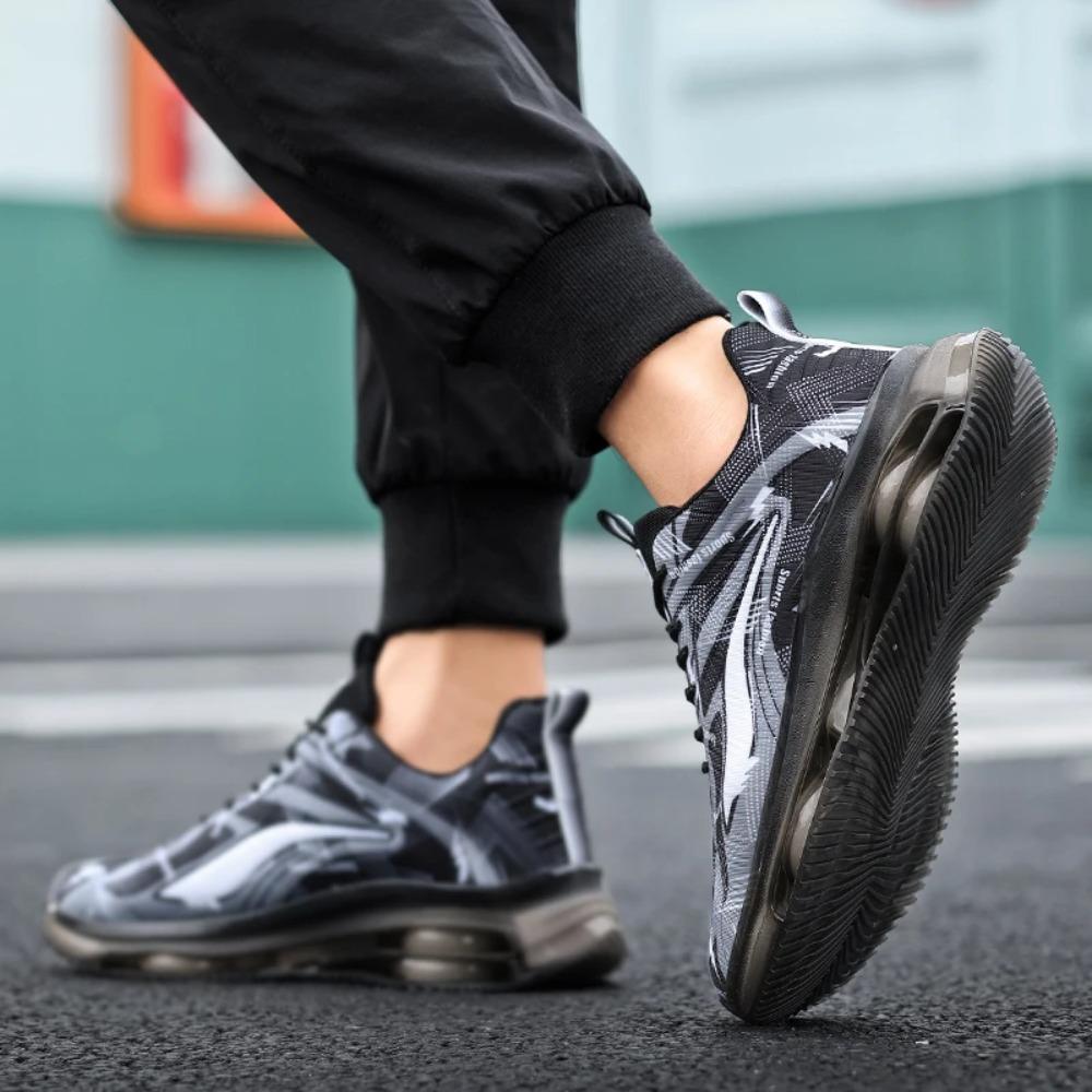 Herrenmode Basketballschuhe mit Luftpolsterung, Bequem und Rutschfest, Atmungsaktiv und Stoßdämpfend, S Outdoor-Aktivitäten