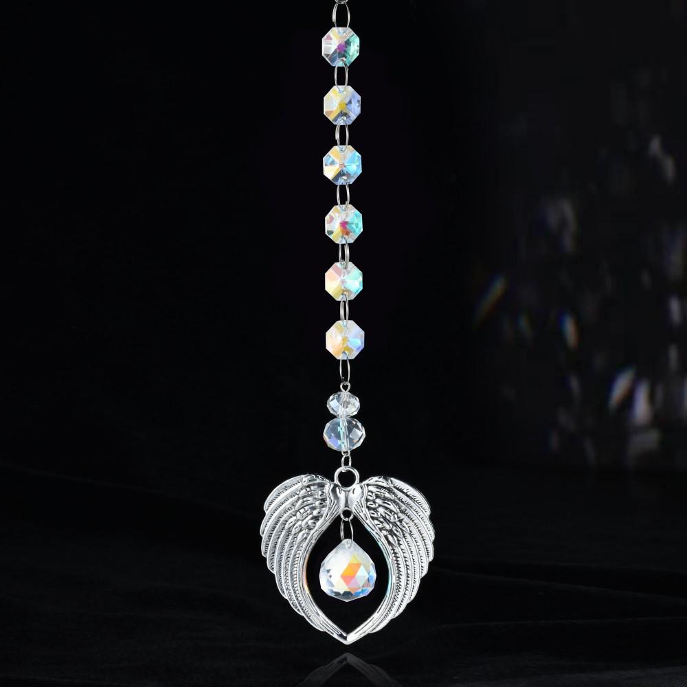Angel Wings Crystal Ball Sun Catcher Pendant