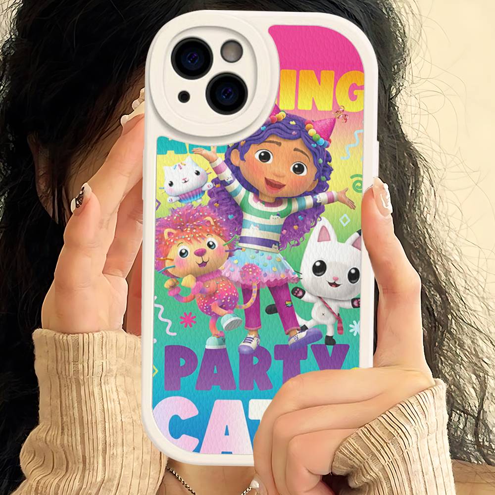 Cute G-Gabbys D-Dollhouse Phone Case For IPhone 16 15 14 11 12 13 Pro Max Plus Back Leather Shell