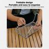 Parrilla de Acero Inoxidable Plegable para Mochilero Estante Plegable para Parrilla Estantes para Cocinar en Fogata Rejilla de Camping
