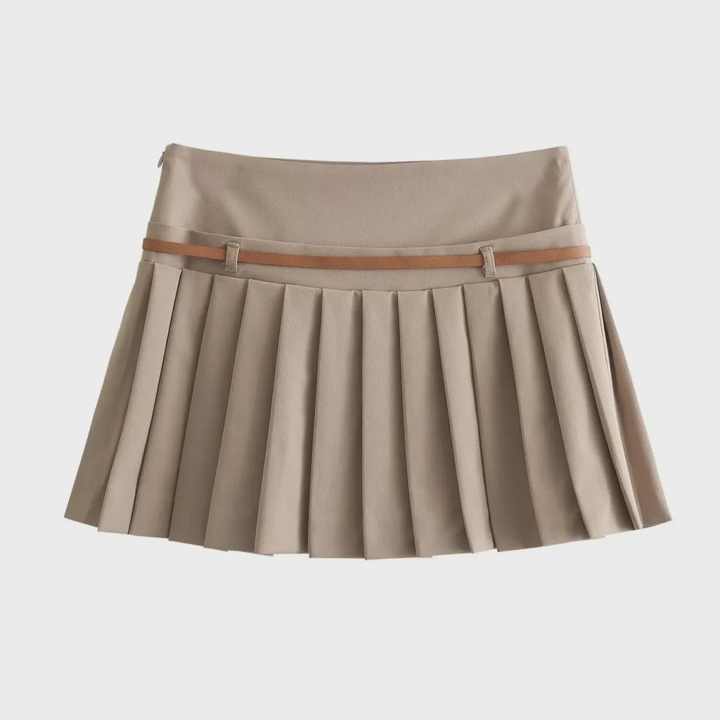 Women's Autumn 2024 High Waist Three-Color Pleated Skirt Pants - European and American Fashion Style