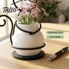 Cat Shaped Pen Holder Flower Pot Holder, Multifunctional Desktop Vase Organizer for Mini Small Plants, Minimalist Stand with Pots, Home Decor