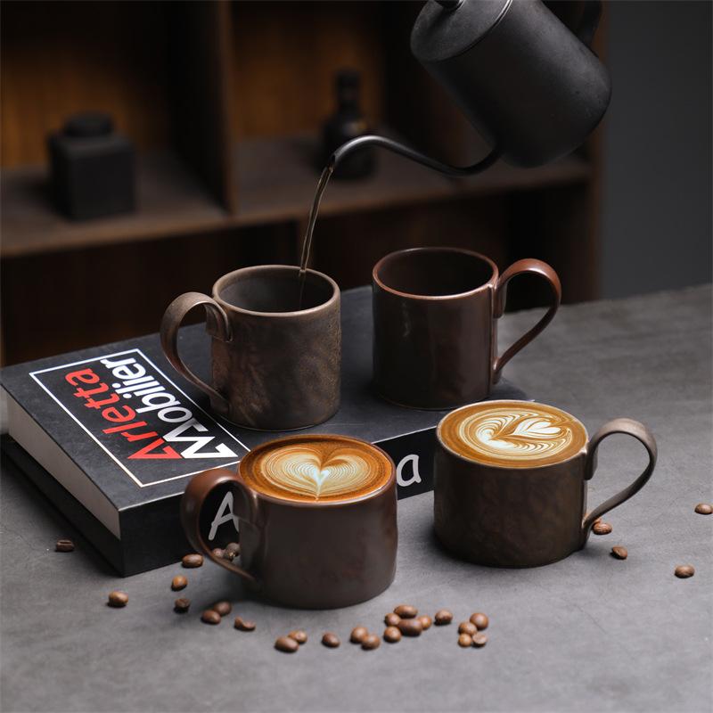 Retro Ceramic Coffee Cup High Value Couple Water Cup Coarse Pottery Afternoon Tea Middle East Breakfast Cup