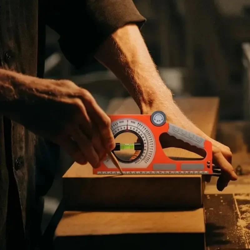 Winkelmesser, Neigungsmessgerät Winkelsucher Magnetisch Multifunktional Professionelle Winkelmessgeräte Holzbearbeitungsmessgerät