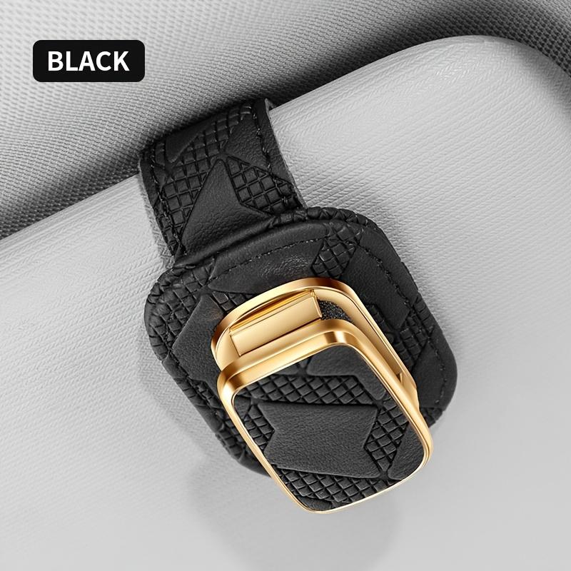 

1pc Fashion Glasses Holders for Car, PU Leather Fashion Glasses Clip for Car Visor Glasses Card Pen Holders Hanger Clip Car Interior Visor Accessories 1pc Black