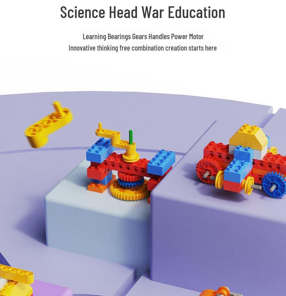 Kids' Science Education Electric Gear Building Blocks Set