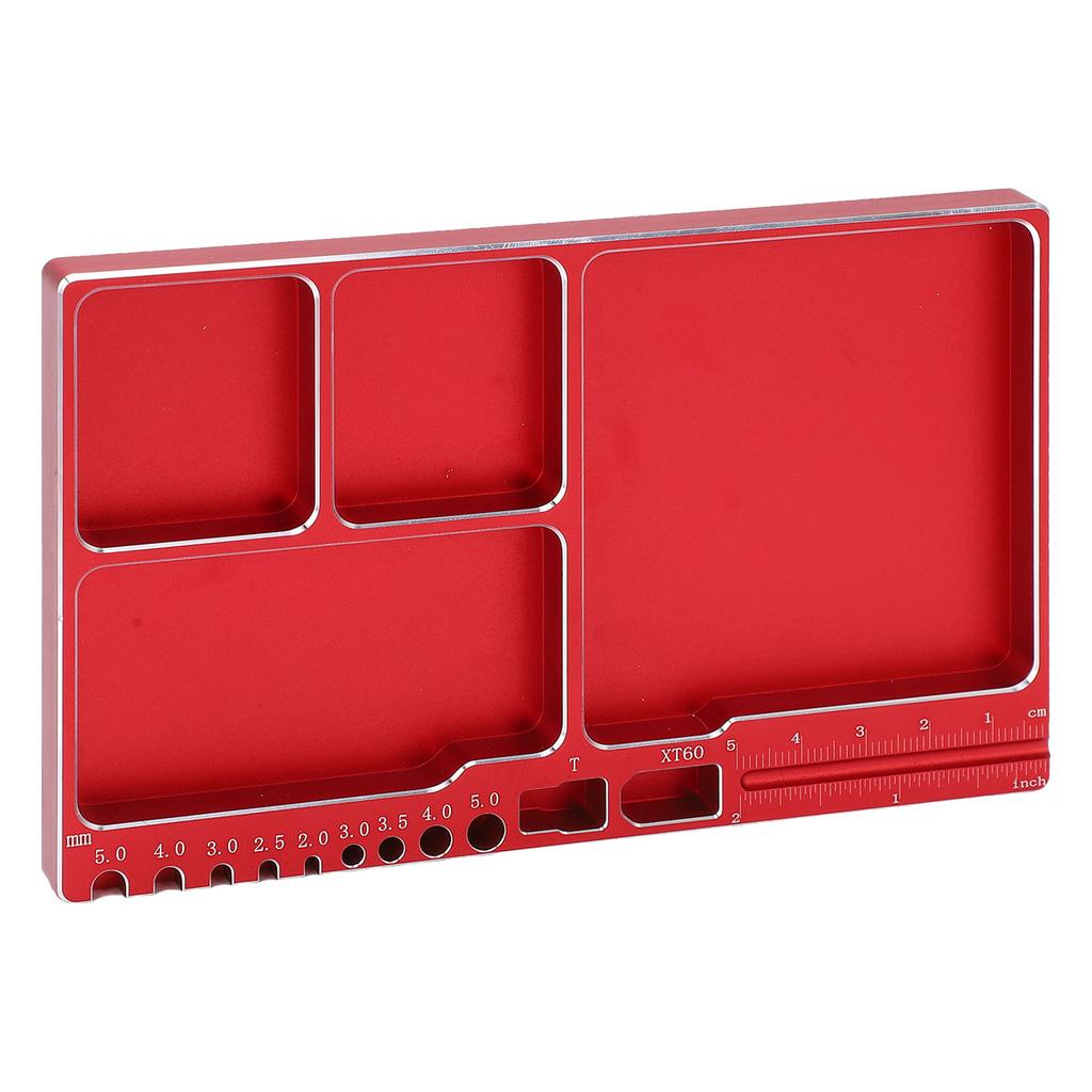Magnetic Screw Tray Aluminium Alloy Magnetic Adsorption Widely Used Magnetic Parts Tray with Magnetic Pad for RC Repair