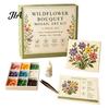 DIY Craft Projects for Adults Sea Glass Mosaic Art Kit, Flower Insect Nature Inspired Sets Kit with Colorful Pieces Beginners, Handmade Wall