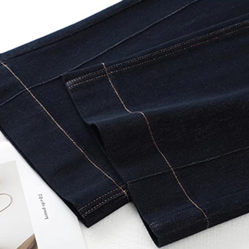 Women's Spring & Autumn 2024 Wide-Leg Jeans: Loose, Slimming, Floor-Length Straight Pants for Petite Figures