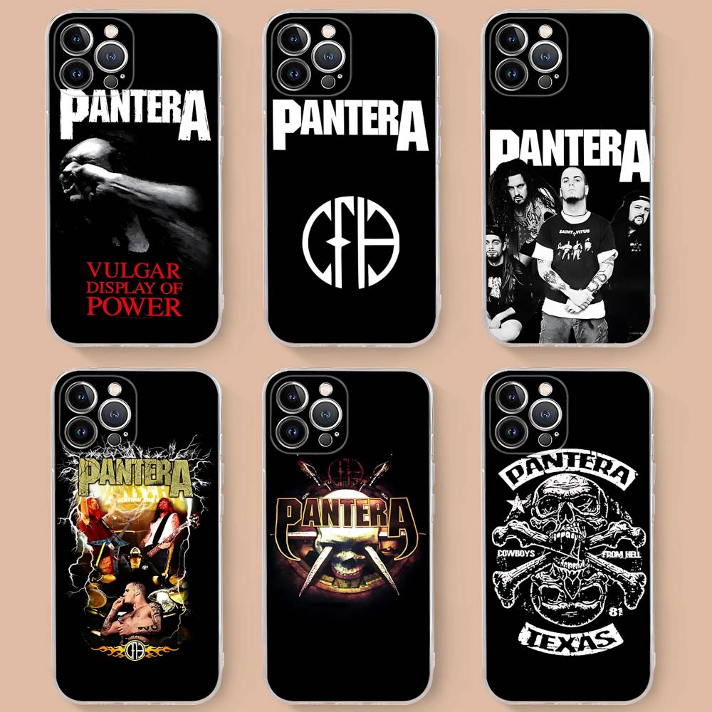 Dark Heavy Metal Rock P-PanteraS Band For IPhone 17 16 15 14 13 12 11 Pro Max Plus Transparent Soft TPU Phone Cover