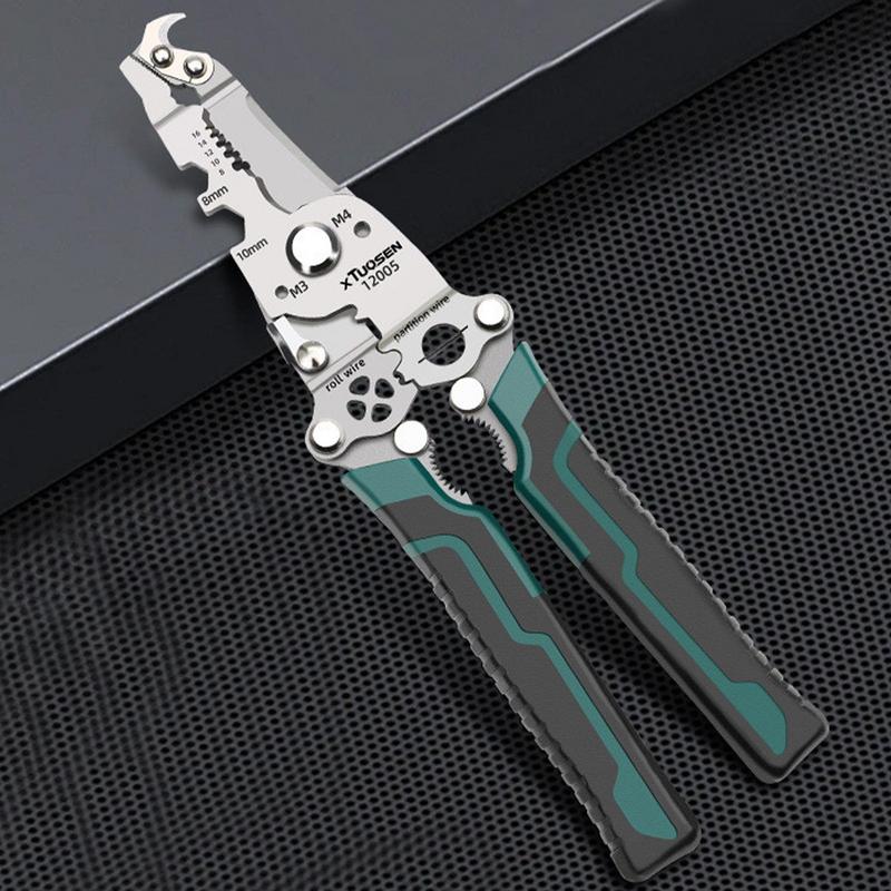 Wire Stripper Pliers Foldable Cable Crimper Wire Stripping Tool For Home Maintenance Circuit Installation Electrical Maintenance