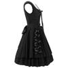 Black Gothic Lolita Dress, Vintage Sleeveless Maid Outfit, Ladies' Party Dress, Suitable for Halloween Role-playing and Themed Events
