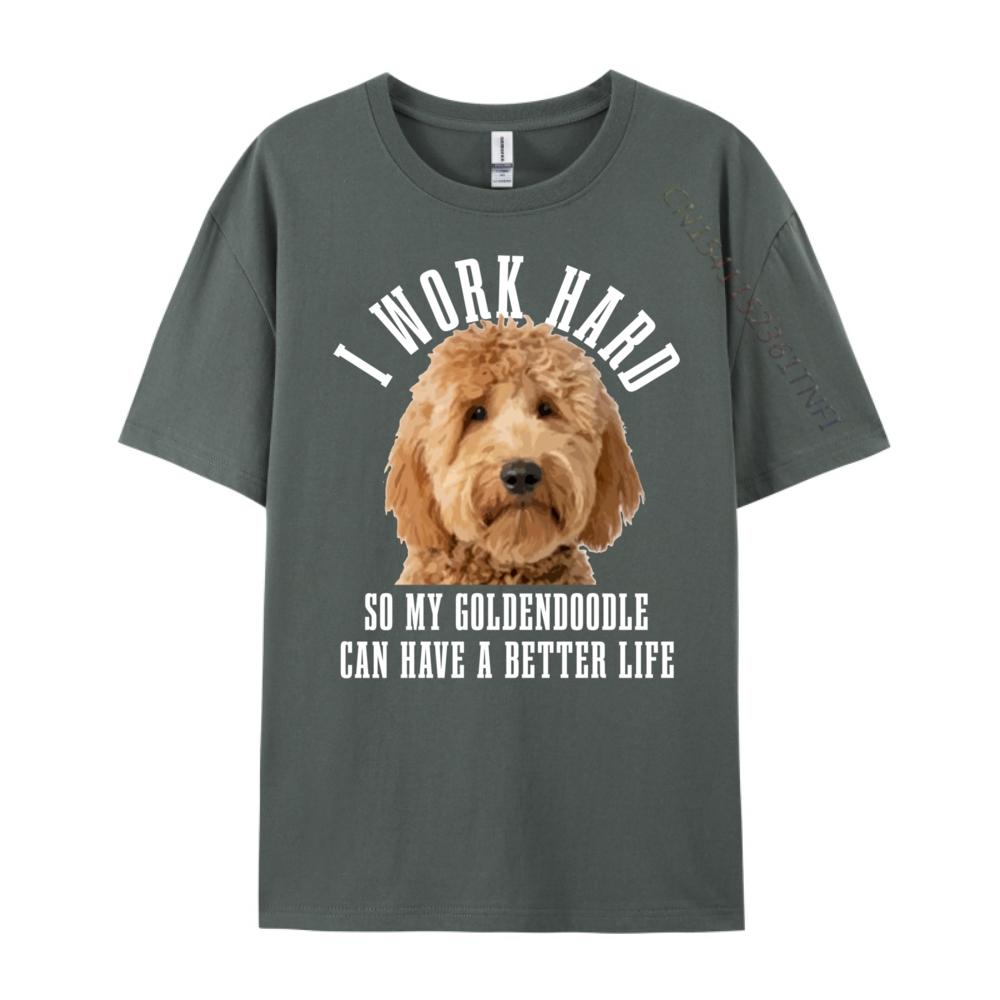 Goldendoodle Mom Doodle Dog Dad Designer T Shirt Luxury TShirt Big And Tall Graphic Tee Original Mens TShirts Creative